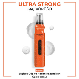 Morfose Ultra Strong Hair Styling Mousse - 6.76 fl oz - Strong Hold, Multivitamin Enriched, Non-Residue Formula Morfose Ultra Strong Hair Mousse - Strong Hold & Nourishing Hair styling mousse, Strong hold hair product, Multivitamin hair care, Non-residue hair styling, Daily hair styling product, Hair care, Styling products, Hair mousse, Morfose hair products, Hair styling, Multivitamin enriched, Non-residue formula, Daily use hair products