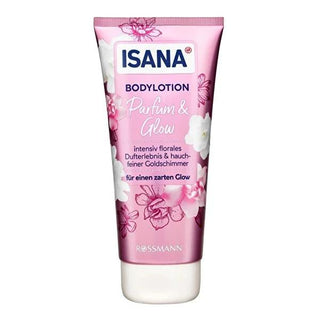 Isana Parfum & Glow Body Lotion: Hydrating Shea Butter, Floral Scent, Shimmering Vegan Lotion for Radiant, Soft Skin (6.76 fl oz) Isana Body Lotion: Shea Butter, Floral Scent & Shimmer - Vegan! body lotion, shea butter lotion, floral scented lotion, shimmer body lotion, vegan body lotion, moisturizing body lotion, Isana body lotion, glowing skin lotion, best vegan lotion, parfum and glow body lotion, body moisturizer, skincare, vegan skincare, cruelty-free, shea butter, floral scent, shimmering lotion, radi