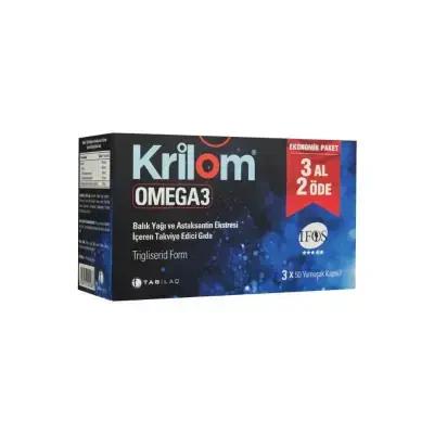 Krilom Omega 3: 1280mg Omega-3, EPA, DHA & Astaxanthin - IFOS Certified Fish Oil Capsules for Heart & Brain Health