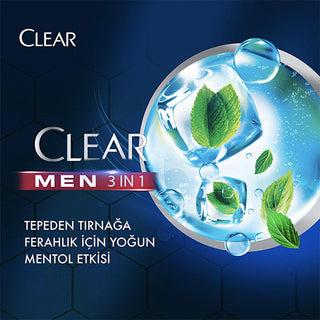 Clear Men 3-in-1 Menthol Refreshing Shampoo, Shower & Face Wash: Combat Dandruff, Cleanse & Invigorate - All In One! Clear Men 3-in-1: Menthol Shampoo, Shower & Face Wash 3 in 1 shampoo, men's shower gel, anti dandruff shampoo, menthol shampoo, body wash for men, dandruff shampoo and body wash, clear men shampoo, refreshing body wash, shampoo face wash body wash, men's grooming products, 3-in-1, menthol, dandruff control, mens grooming, hair care, skin care, body care, refreshing, convenient, time-saving, s