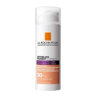 La Roche Posay Anthelios Pigment Correct Tinted Sunscreen SPF50+ for Facial Sun Protection - Medium La Roche Posay Tinted Sunscreen SPF50+ - Corrects Skin Tone La Roche Posay Anthelios, Pigment Correct Sunscreen, SPF50+, Tinted Sunscreen, Facial Sun Protection, Skin Tone Correction, Sunburn Prevention, UV Protection, Skincare, Cosmetics, Dermatologist Recommended, Sun Care, Hyperpigmentation Treatment, Daily Skincare Routine, Sensitive Skin Friendly