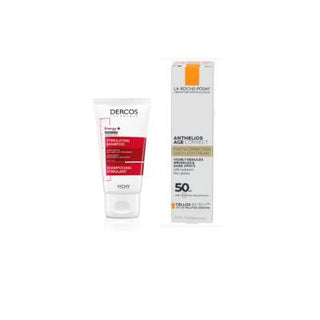 vichy-dercos-energy-shampoo-50ml, la-roche-posay-anthelios-age-correct-cream-15ml Vichy + La Roche Posay Duo Pack - Anti-Aging Solutions | 50ml & 15ml Vichy Duo Pack - Anti-Aging Essentials vichy, la-roche-posay, duo-pack, skincare, anti-aging, hair-care, sp50, package-deal, ai-generated, skin-health