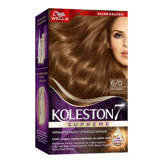 Wella Koleston Supreme: Dark Blonde 6/0 Hair Dye - Intense, Long Lasting Color & Gray Coverage + Conditioning Oil Treatment - At-Home Hair Color Kit Wella Koleston Dark Blonde Hair Dye - Gray Coverage & Long Lasting hair dye, hair coloring, permanent hair color, gray coverage hair dye, long lasting hair color, hair dye with conditioner, Koleston hair dye, dark blonde hair dye, hair color cream, at home hair color kit, hair color, hair colour, gray hair coverage, hair conditioning, hair shine, oil care, plex