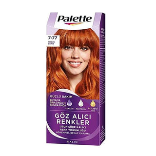 Palette Intense Copper Hair Dye 7-77 - Nourishing, Long-Lasting Color for Vibrant Hair Palette Intense Copper Hair Dye - Long-Lasting Color hair dye, intense copper hair color, nourishing hair dye, keratin hair dye, long-lasting hair color, Palette hair dye, 7-77 intense copper, vibrant hair color, hair coloring, hair care, cosmetic, beauty product, hair nourishment