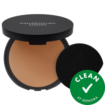 BAREPRO 24HR Skin Perfecting Talc-Free Matte Powder Foundation - Long-Lasting Full Coverage, Natural Makeup for Sensitiv