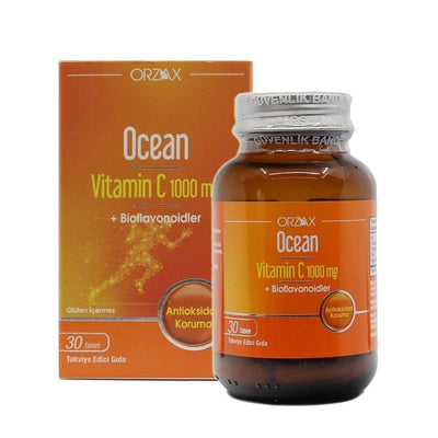 Orzax Ocean Vitamin C 1000 mg - High Potency Immune System Support Supplement for Health-Conscious Individuals