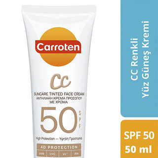 Carroten CC SPF50 High Protection Tinted Face Sunscreen: Color Correcting, Antioxidant, Water Resistant - All Skin Types Carroten SPF50 Tinted Sunscreen - High Protection & Color Correction SPF50 face sunscreen, high protection sun cream, tinted sunscreen for face, color correcting sunscreen, sunscreen for all skin types, water resistant face sunscreen, Carroten sunscreen, face sun protection, sunscreen for oily skin, sunscreen with antioxidants, facial sunscreen, sun protection, color correction, blemish c