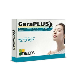 Delta Ceraplus: Ceramide Biotin Multimineral Supplement - Hair Growth, Skin Health & Nail Strengthening - 30 Capsules Delta Ceraplus: Ceramide Biotin for Hair, Skin & Nails Ceramide supplement, Biotin supplement, Multimineral supplement, Hair growth supplement, Skin health supplement, Nail strengthening supplement, Biotin 5000 mcg, Ceramide capsules, Zinc copper vitamin C supplement, Delta Ceraplus, Dietary Supplement, Hair health, Skin hydration, Nail health, Hair growth, Skin elasticity, Overall well-bein
