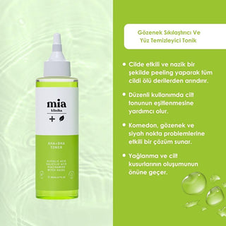 Mia Klinika Facial Toner - Gentle Exfoliating Pore Tightening Toner for Oily Skin, 6.76 fl oz Mia Klinika Facial Toner for Oily Skin - 6.76 fl oz Facial Toner, Pore Tightening Toner, Skincare for oily skin, Natural skincare products, Gentle exfoliating toner, skincare routine, pore minimizer, skin balancing, oil control, gentle skincare, radiant skin, healthy skin