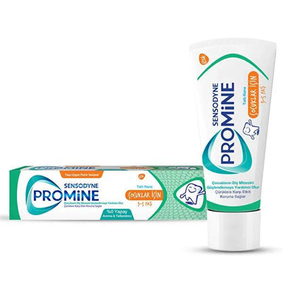 Sensodyne Promine Children's Toothpaste for Kids Aged 3-5, Fluoride, Sugar-Free, Natural Ingredients - 1.69 fl oz