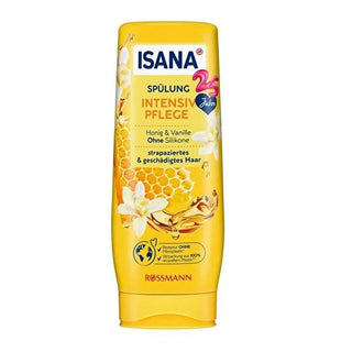 Isana Hair Conditioner with Honey and Vanilla 10.14 fl oz - Silicone-Free, Dermatologically Tested Isana Hair Conditioner - Honey & Vanilla, Silicone-Free hair conditioner, silicone-free hair care, natural hair products, moisturizing hair cream, honey and vanilla hair conditioner, Isana hair care, dermatologically tested hair products, glycerin hair conditioner, 10.14 fl oz hair care