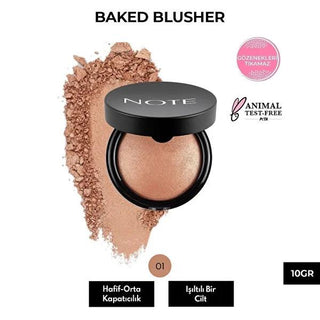 Note Baked Highlighter Blush - 01 Pleasure: Radiant, Shimmery Glow with Macadamia Oil for Dry & Wet Use Note Baked Highlighter Blush: Radiant Glow & Shimmer | 01 Pleasure baked highlighter blush, shimmery blush, illuminating blush, macadamia oil blush, wet dry blush, radiant complexion makeup, glowing skin blush, highlighter blush 01 Pleasure, blush, highlighter, makeup, cosmetics, radiant, shimmery, illuminating, macadamia oil, wet dry, healthy glow, complexion, baked formulation, long lasting, moisturizin