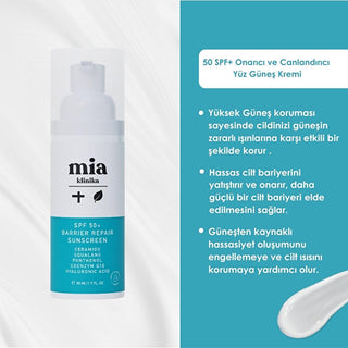 mia klinika spf 50 sun protective face cream, facial sunscreen for sensitive skin Mia Klinika SPF 50+ Barrier Repairing Facial Sunscreen - High Protection for Sensitive Skin | 50 ml Mia Klinika SPF 50+ Sun Protective Face Cream spf-50, facial-sunscreen, sensitive-skin, sun-protection, skincare, ceramide, panthenol, hydrating, repairing, ai-generated