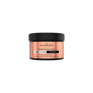 Alerma Sulfate-Free Repairing Hair Mask for Damaged Hair - 8.11 fl oz, Argan Oil & Collagen Enriched, Cruelty-Free Alerma Repairing Hair Mask - Sulfate-Free, Argan Oil Enriched sulfate-free hair mask, repairing hair care, argan oil hair treatment, cruelty-free hair products, paraben-free hair mask, damaged hair repair, hair nourishment, collagen hair mask, immortelle flower extract, grape seed oil hair treatment, gentle hair care, sensitive scalp solutions, ethical hair products