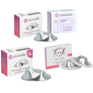 Silverette - Nipple Shields for Breastfeeding Mothers - Comfort and Protection with Silverette XL and O Feel Silicone Ring Silverette XL Nipple Shields for Comfort Nipple Shields, Breastfeeding Accessories, Silver Nipple Shields, Breastfeeding Comfort, Nursing Protection, New Mom Essentials, Breastfeeding Solutions, Comfort for Sore Nipples, Nursing Mothers, Baby Care