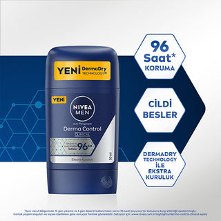 Nivea Men Derma Control Clinical: 96H Anti-Perspirant Deodorant Spray for Men, Sensitive Skin & Underarm Darkening Nivea Men's Deodorant:  96H Protection + Sensitive Skin men's deodorant, anti-perspirant deodorant, long-lasting deodorant, deodorant for sensitive skin, deodorant for men, Nivea deodorant, clinical strength deodorant, deodorant for underarm darkening, deodorant spray, men's grooming, personal care, sweat protection, odor protection, DermaDry Technology, Vitamin C, skin care, dermatologically t