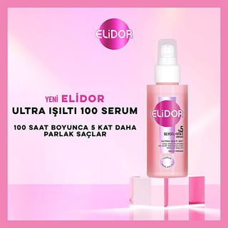 Elidor Ultra Işıltı 100 Işıltı Serum - Intense Shine Hair Serum for Dry, Damaged Hair - 3.04 fl oz Elidor Ultra Işıltı Serum - Intense Shine for Dry Hair hair serum, intense shine, hair repair, damage protection, Vitamin C hair care, dry hair solution, damaged hair repair, dull hair treatment, nourishing hair serum, lightweight hair serum, non-greasy hair serum, daily hair care, pre-styling hair protection, post-color treatment hair care