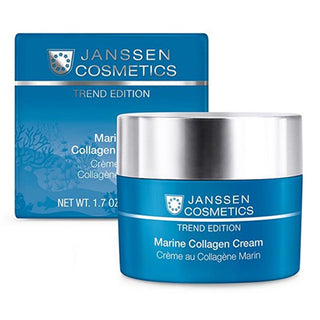 marine collagen cream packaging, inside of marine collagen cream jar, application of marine collagen cream on skin Janssen Cosmetics Marine Collagen Cream - Anti-Aging Daily Moisturizer for Youthful Skin | 50 ml Janssen Cosmetics Marine Collagen Cream 50 ml anti-aging, moisturizer, collagen cream, daily cream, skincare, janssen-cosmetics, marine-collagen, hydrate-skin, youthful-skin, ai-generated