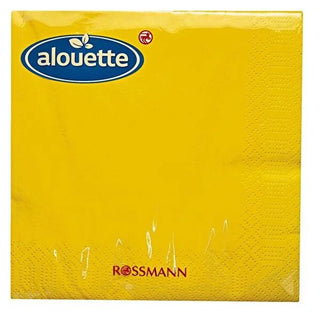 Alouette Yellow Paper Napkins 30-Pack - 12.99" x 12.99" Disposable Tableware for Parties, Events & Home - Bulk Napkins Alouette Yellow Napkins 30-Pack - Disposable Party Tableware paper napkins, yellow napkins, 30 pack napkins, disposable napkins, table napkins, party napkins, 33x33cm napkins, bulk napkins, napkins, disposable tableware, event supplies, catering supplies, yellow paper napkins, party supplies, kitchen paper, facial tissue, household paper, disposable, cleaning, hygiene, Alouette, Alouette Na