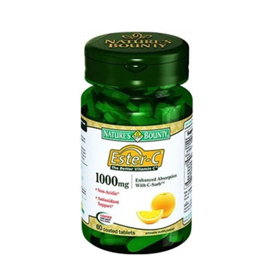 Nature's Bounty Ester-C 1000 mg Vitamin C Supplement - 60 Tablets for Immune System Support