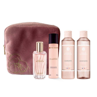 Comme une Evidence Fragrance & Personal Care Gift Set - Luxurious EDP Perfume, Scented Shower Gel, Body Lotion & Deodorant Comme une Evidence Luxury Fragrance Gift Set - EDP Perfume & Body Care fragrance gift set, personal care set, Comme une Evidence, perfume and body care, luxury fragrance set, gift for her, luxurious personal care, elegant fragrance, sophisticated scent, Isparta Rose, Bergamot, Patchouli, velvet pouch, complete personal care routine