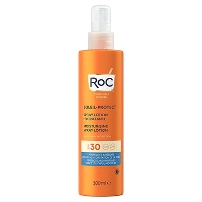 Roc Sunscreen Spray SPF 30: Moisturizing, Water Resistant, Broad Spectrum Sun Protection for Dry Skin - 200ml