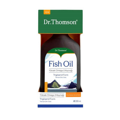 Dr. Thomson Orange Flavored Fish Oil Supplement - High Potency Omega-3 for Heart Health