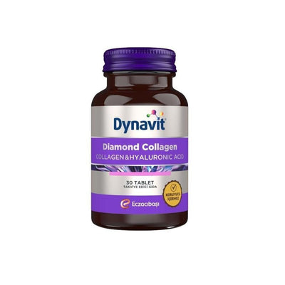 Dynavit Diamond Collagen & Hyaluronic Acid 30 Tablets - Anti-Aging Dietary Supplement for Skin Health Support