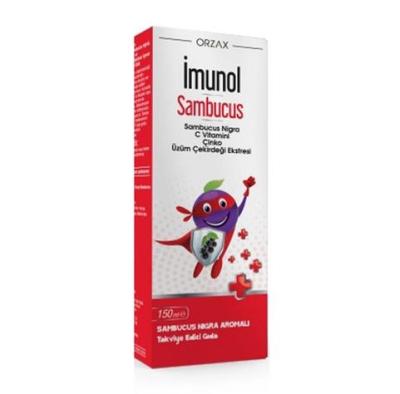Orzax Ocean Imunol Sambucus Syrup for Immune Support - Natural Elderberry Supplement for Kids & Adults
