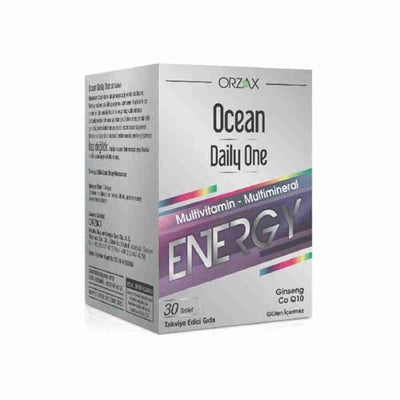 Ocean Daily One Energy: Boost Your Day with Multivitamin Supplement - Korean Ginseng, CoQ10, Essential Vitamins & Minera