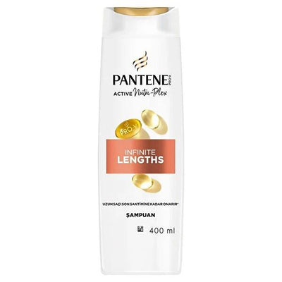 Pantene Infinite Lengths Shampoo: Strengthen & Nourish Long Hair, Prevent Breakage, Pro-V Formula, Healthy Hair 400 ml/1