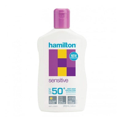 Hamilton Sensitive Skin Sunscreen Lotion SPF 50+ - Gentle, Water-Resistant Sun Protection for Face and Body