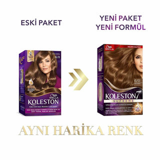 Wella Koleston Supreme: Dark Blonde 6/0 Hair Dye - Intense, Long Lasting Color & Gray Coverage + Conditioning Oil Treatment - At-Home Hair Color Kit Wella Koleston Dark Blonde Hair Dye - Gray Coverage & Long Lasting hair dye, hair coloring, permanent hair color, gray coverage hair dye, long lasting hair color, hair dye with conditioner, Koleston hair dye, dark blonde hair dye, hair color cream, at home hair color kit, hair color, hair colour, gray hair coverage, hair conditioning, hair shine, oil care, plex