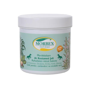 Morbex Herbal Massage Gel with Eucalyptus & Arnica - 8.45 fl oz Natural Relief for Muscle Tension Morbex Herbal Massage Gel - Natural Relief for Muscle Tension herbal massage gel, natural massage products, eucalyptus massage gel, arnica massage gel, relaxation and muscle relief products, natural relief, muscle tension relief, massage therapy, wellness products, self-care essentials, Germany-made products, eucalyptus benefits, arnica benefits, thyme, rosemary, elderberry