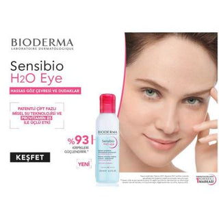 Bioderma Sensibio H2O - Gentle Micellar Eye Makeup Remover for Sensitive Eyes - Hypoallergenic & Fragrance-Free - Cleanses & Soothes (4.23 fl oz) Bioderma Eye Makeup Remover - Gentle, Hypoallergenic Cleanser eye makeup remover, sensitive eye makeup remover, micellar eye cleanser, hypoallergenic eye makeup remover, fragrance-free eye makeup remover, gentle eye makeup remover, bioderma eye makeup remover, eye cleanser for sensitive skin, alcohol free eye makeup remover, makeup remover, eye cleanser, sensitive