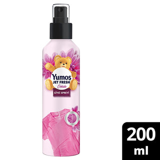 Yumos Jet Fresh Fabric Refreshing Spray Orkide Fragrance 6.76 fl oz - Quick Refresh, De-Wrinkle, Dermatologically Tested Yumos Jet Fresh Spray - Quick Refresh & De-Wrinkle fabric refreshing spray, clothing refresher, de-wrinkle spray, Yumos Jet Fresh, Orkide fragrance, quick refresh, dermatologically tested, fabric care, laundry convenience, freshness guaranteed, anti-wrinkle spray, travel essentials, busy professional, garment care, Yumos Extra softener, nonionic active ingredient, perfume, Benzisothiazoli