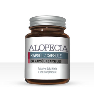 alopecia nutritional support capsules, bottle of alopecia capsules, alopecia supplement for hair health Eczanecomtr Alopecia Nutritional Support - 60 Capsules Alopecia Nutritional Support - 60 Capsules alopecia, hair-care, dietary-supplement, adults, vitamins, mineral-supplement, hair-loss-support, nutritional-support, hair-nourishment, ai-generated