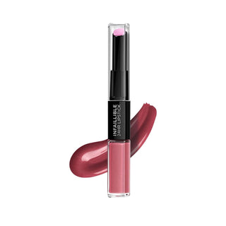 L'Oreal Paris Infaillible 2-Step Liquid Lipstick and Balm - 213 Toujours Teaberry, 24-Hour Long-Lasting Color & Moisture L'Oreal Paris Infaillible 2-Step Lipstick & Balm - 24Hr Color L'Oreal Paris Infaillible, Long-lasting liquid lipstick, Lip balm with color, 24-hour lip color, 2-step lip care and makeup, Liquid Lipstick, Lip Care, Makeup, Beauty Products, Cosmetics, Long Lasting Lip Color, Moisturizing Lip Products