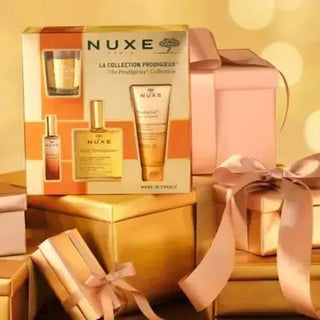 Nuxe Prodigieux Beauty Gift Set: Luxurious Skincare & Fragrance Collection | Huile Prodigieuse Oil, Parfum, Candle & Shower Oil - The Ultimate Self-Care Experience Nuxe Prodigieux Beauty Gift Set | Skincare & Fragrance Nuxe Prodigieux Gift Set, Beauty Gift Set, Skincare Gift Set, Fragrance Gift Set, Nuxe Huile Prodigieuse, Nuxe Parfum, Luxury Beauty Set, Gift for Women, Self-Care Set, Body Oil and Perfume Set, Nuxe Gift Set, Gift Set, Beauty Set, Skincare, Fragrance, Perfume, Body Oil, Shower Oil, Candle, L