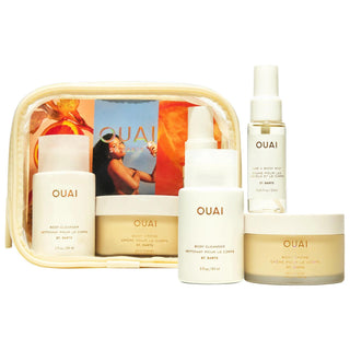 OUAI Mini St. Bart's Body Set - Luxurious Tropical Scented Skincare for Dry Skin, Hydrating Body Cream, Natural Ingredients OUAI Mini St. Bart's Body Set - Luxurious Tropical Skincare Body care set, Luxurious skincare products, Tropical scented body care, Hydrating body cream, Natural and clean body care products, Gluten-free, Cruelty-free, Skincare for dry skin, Gift sets for her