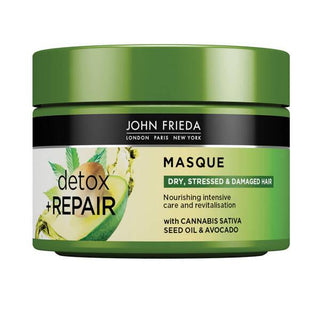 John Frieda Detox & Repair Hair Mask: Revitalize Damaged Hair with Avocado & Green Tea - Nourishing, Smoothing, and Strengthening John Frieda Detox & Repair Hair Mask - Revitalize Damaged Hair hair mask, detox hair mask, repair hair mask, nourishing hair mask, damaged hair treatment, John Frieda hair mask, hair repair masque, hair detox, hair nourishment, hair revitalizing mask, hair treatment, hair care, hair repair, hair detox, hair nourishment, avocado oil, green tea extract, dry hair, split ends, hair b