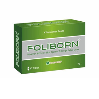 Foliborn Folic Acid & Vitamin B12 Supplement - 30 Tablets for Healthy Pregnancy, Energy & Nervous System Folic Acid & B12 Supplement for Pregnancy & Energy Folic Acid Supplement, Vitamin B12 Supplement, Dietary Supplements, Health Supplements, Folate Supplement, Pregnancy Health, Energy Boost, Nervous System Support, Dietary Support, Nutritional Supplements, Health & Wellness, Prenatal Care, Vitamin Supplements