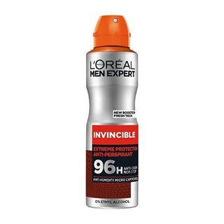 L'oréal Paris Men Expert Invincible Anti-Perspirant Deodorant for Men - 96 Hour Protection, Woody Fragrance, Dermatologically Tested L'oréal Paris Men Expert Deodorant - 96hr Protection Men's Anti-Perspirant Deodorant, Long-Lasting Deodorant for Men, Dermatologically Tested Deodorant, Anti-Sweat Deodorant for Men, Woody Fragrance Deodorant, Personal Hygiene for Men, Active Lifestyle Products, Sensitive Skin Friendly, L'oréal Paris Men Expert, 96 Hour Protection, Anti-Perspirant and Anti-Odor Formula