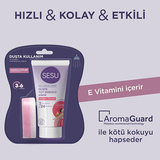 Sesu Hair Removal Cream for Sensitive Skin - Gentle, Effective, and Convenient - 5.07 fl oz Sesu Hair Removal Cream for Sensitive Skin - 5.07 fl oz hair removal cream, sensitive skin hair removal, Boswellia Serrata Gum hair removal cream, Vitamin E hair removal cream, Aroma Guard hair removal, gentle hair removal, convenient hair removal, smooth skin, irritation-free, beauty routine, personal care, cosmetic product, skin care