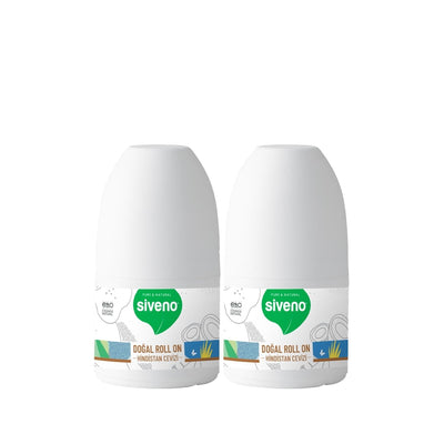 Siveno Natural Roll-On Moisturizer with Coconut - 50 ml, Pack of 2