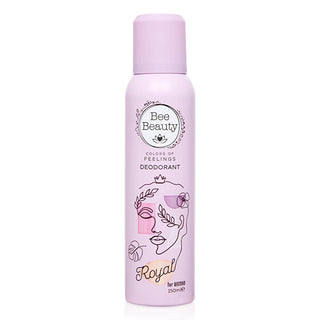 Bee Beauty Colors of Feelings Royal Women's Deodorant Spray - 150ml, Long-Lasting Freshness & Fragrance Bee Beauty Royal Deodorant Spray for Women - Fresh & Fragrant deodorant spray, women's deodorant, fragrant deodorant, long-lasting freshness, personal hygiene products, peach fragrance, muge flower, cedar scent, 150ml, cosmetics, personal care, women's grooming, hygiene products