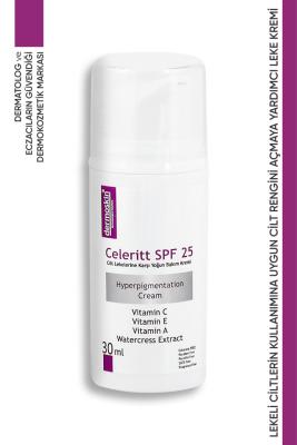 dermoskin celeritt spf 25 cream packaging, applying dermoskin celeritt spf 25 cream on skin Dermoskin Celeritt SPF 25 Cream - Anti-Pigmentation Care | 30 ml Dermoskin Celeritt SPF 25 Cream - Anti-Pigmentation Care dermoskin, spf-25, skin-care-cream, anti-pigmentation, skin-blemish-solution, uv-protection, vitamin-e, retinol, cosmetic-skin-care, ai-generated