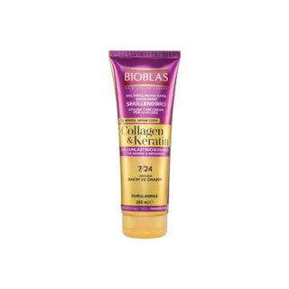 Bioblas Collagen Hair Styling Cream 250ml - Nourishing, Volumizing, and Conditioning for Fine Hair Bioblas Collagen Hair Cream - Nourishing & Volumizing collagen hair cream, hair styling product, keratin hair care, fine hair volumizer, leave-in hair conditioner, hair care, hair styling, collagen, keratin, hair nourishment, hair volume, hair conditioning, hair health