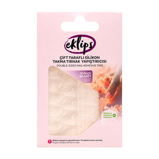 Eklips Silicone False Nail Adhesive: 96 Damage-Free Pads for Strong, Long-Lasting Hold & Easy Application - Takma Tırnak Yapıştırıcısı Eklips False Nail Adhesive: Damage-Free, Strong Hold - 96 Pads False nail adhesive, silicone nail adhesive, takma tırnak yapıştırıcısı, false nail glue, damage-free nail adhesive, strong hold nail adhesive, pratik tırnak yapıştırıcısı, silikon tırnak yapıştırıcısı, false nails, silicone adhesive, nail glue, damage-free, strong hold, easy application, nail care, nail art, man