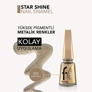 Flormar Star Shine Metallic Nail Polish - Highly Pigmented, Long-Lasting, Dramatic Nail Art Flormar Star Shine Metallic Nail Polish - Dramatic Nail Art metallic nail polish, highly pigmented nail color, long-lasting nail polish, Flormar Star Shine, nail art products, cosmetic nail care, nail beauty products, special occasion nail polish, everyday nail polish, nail art supplies